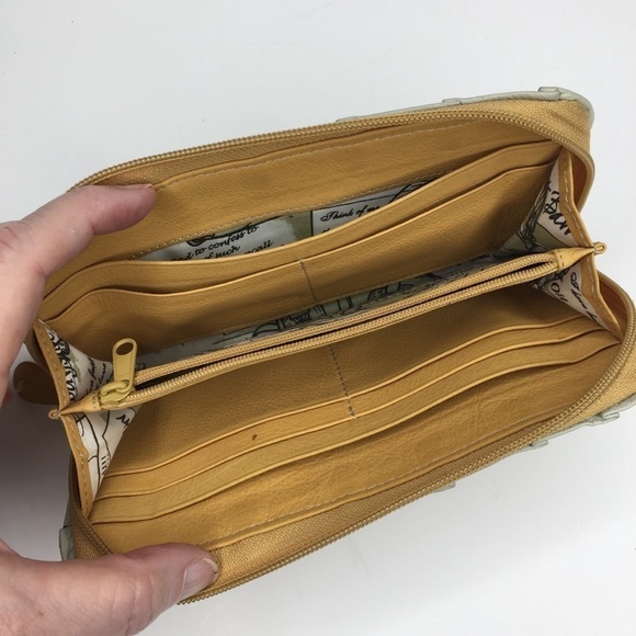 BARR + Barr New York Yellow Leather Wallet - Picture 6 of 8